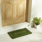 Handwoven Single Border Rectangle "Home" - Green
